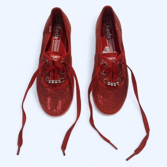 Keds Shoes - Keds Champion Red Sequin Sneakers – Size 5M (No Box)
